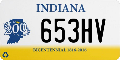 IN license plate 653HV