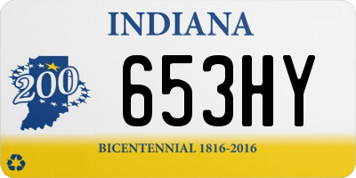 IN license plate 653HY