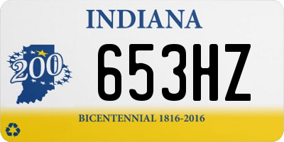 IN license plate 653HZ