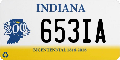 IN license plate 653IA