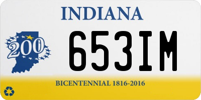IN license plate 653IM