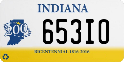 IN license plate 653IO