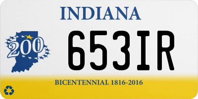IN license plate 653IR