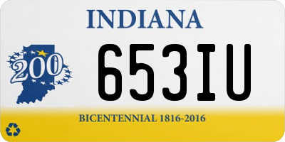 IN license plate 653IU