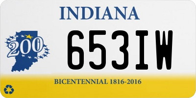 IN license plate 653IW