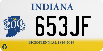 IN license plate 653JF