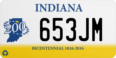 IN license plate 653JM