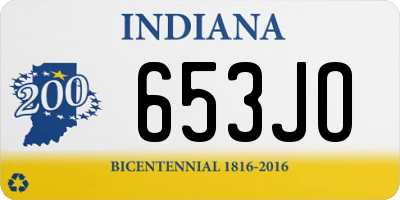IN license plate 653JO