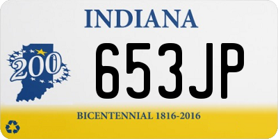 IN license plate 653JP