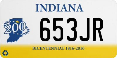 IN license plate 653JR