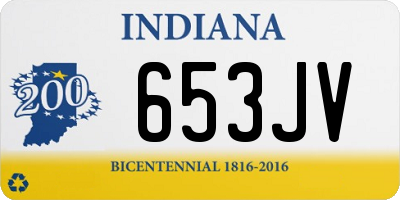 IN license plate 653JV