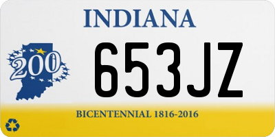 IN license plate 653JZ