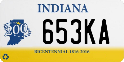 IN license plate 653KA
