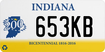 IN license plate 653KB