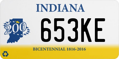 IN license plate 653KE