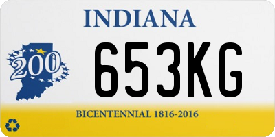 IN license plate 653KG