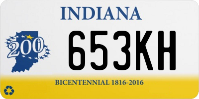 IN license plate 653KH