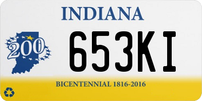 IN license plate 653KI