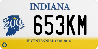 IN license plate 653KM