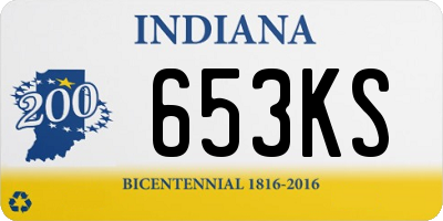 IN license plate 653KS