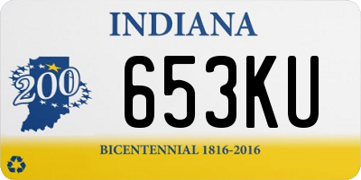 IN license plate 653KU