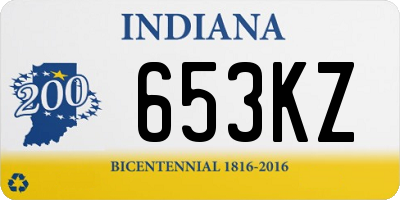 IN license plate 653KZ