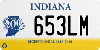 IN license plate 653LM