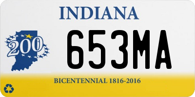 IN license plate 653MA