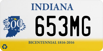 IN license plate 653MG
