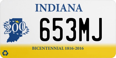 IN license plate 653MJ