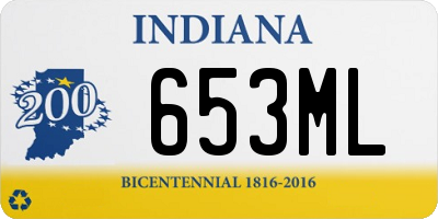 IN license plate 653ML