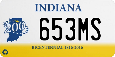 IN license plate 653MS