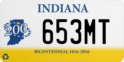 IN license plate 653MT