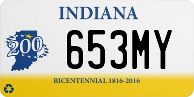 IN license plate 653MY