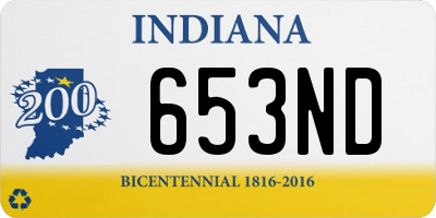 IN license plate 653ND