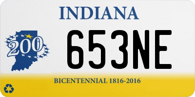 IN license plate 653NE