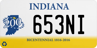 IN license plate 653NI