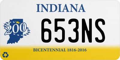 IN license plate 653NS