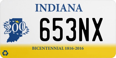 IN license plate 653NX