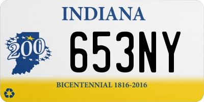 IN license plate 653NY