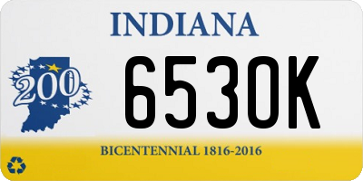 IN license plate 653OK