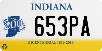 IN license plate 653PA