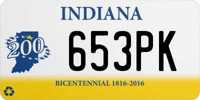 IN license plate 653PK