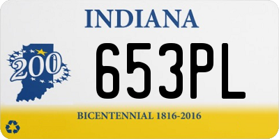 IN license plate 653PL