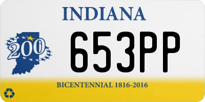 IN license plate 653PP