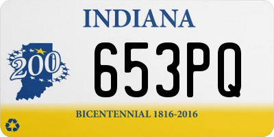 IN license plate 653PQ