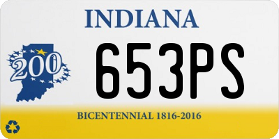 IN license plate 653PS