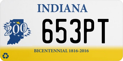 IN license plate 653PT