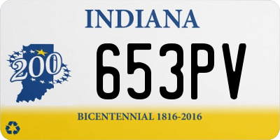 IN license plate 653PV