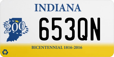 IN license plate 653QN